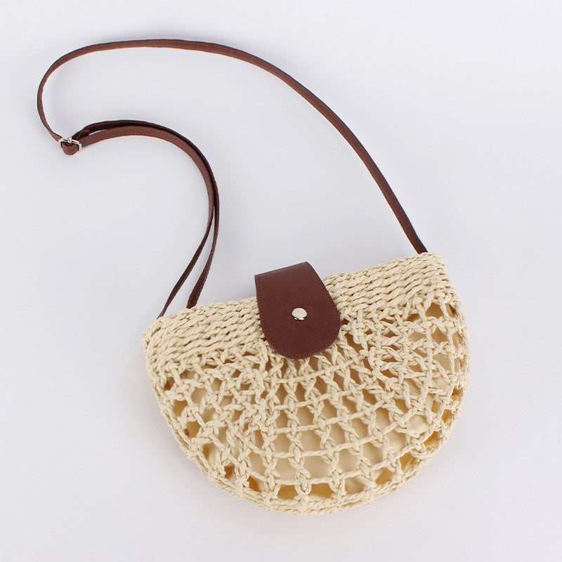 🌿 Handmade Raffia Crossbody Bag with Large Capacity | Elegant, Comfortable and Perfect for Summer