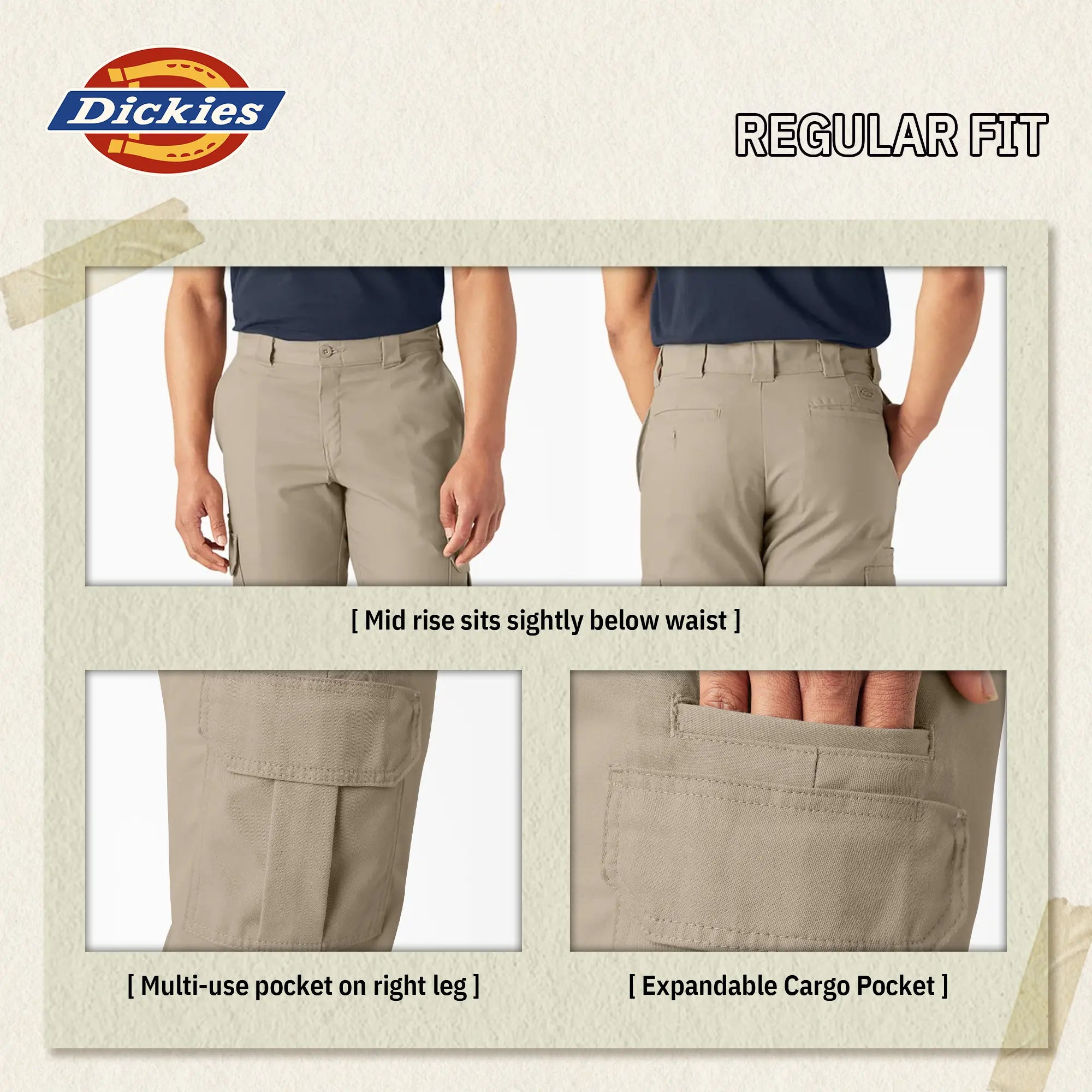 Dickies Men's FLEX Cargo Pants - Comfortable & Versatile Fit