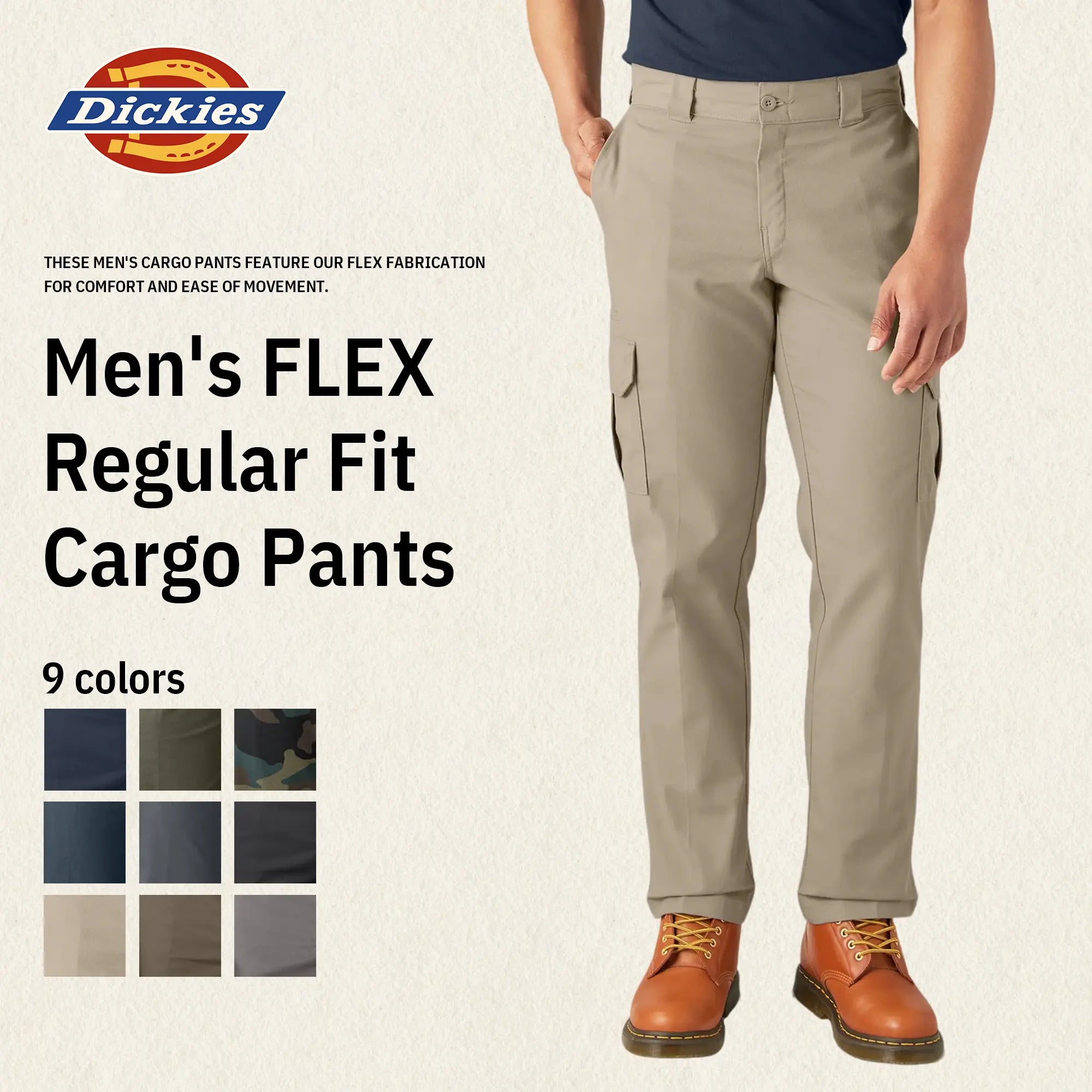 Dickies Men's FLEX Cargo Pants - Comfortable & Versatile Fit