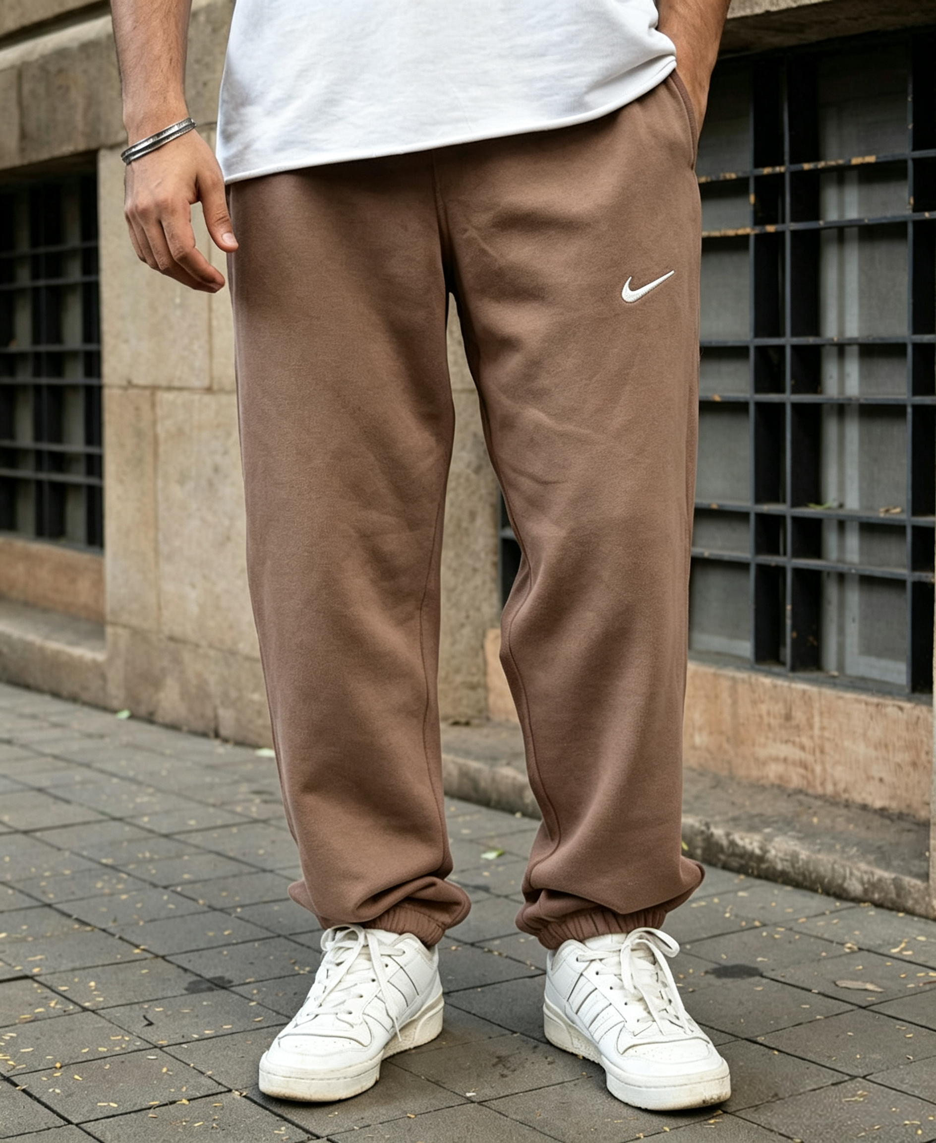 Everyday Cozy Brown Knit Joggers