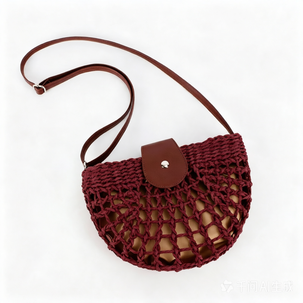 🌿 Handmade Raffia Crossbody Bag with Large Capacity | Elegant, Comfortable and Perfect for Summer