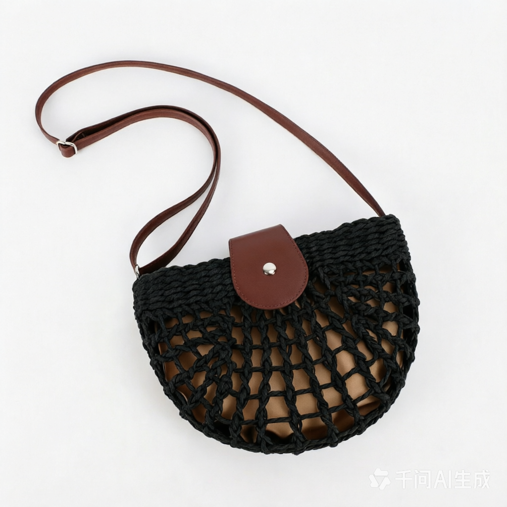 🌿 Handmade Raffia Crossbody Bag with Large Capacity | Elegant, Comfortable and Perfect for Summer